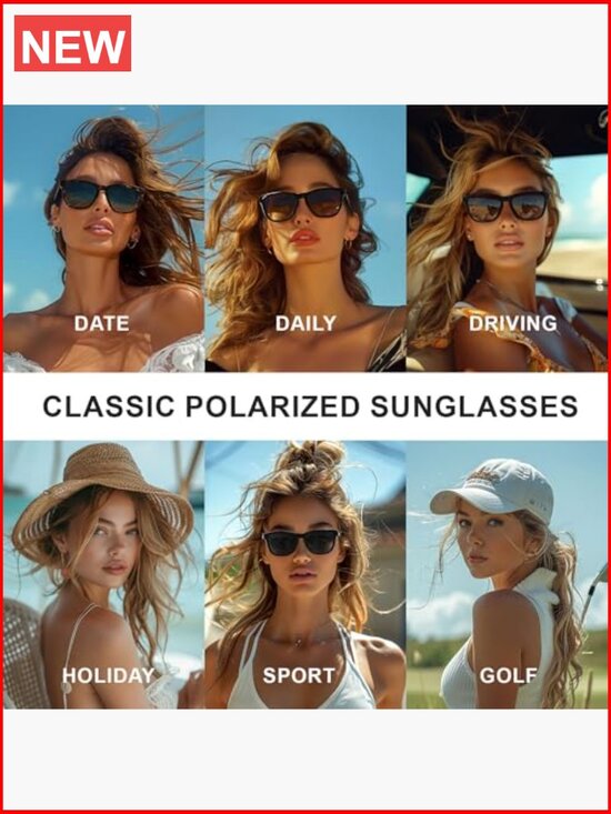 Retro Polarized Sunglasses UV Protection Driving Glasses